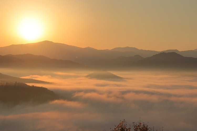 [画像1]新潟県魚沼市の上原コスモス園では、晴れた早朝に雲海が見られることがあります。 なかなかの絶景です！2022/11/12 撮影
