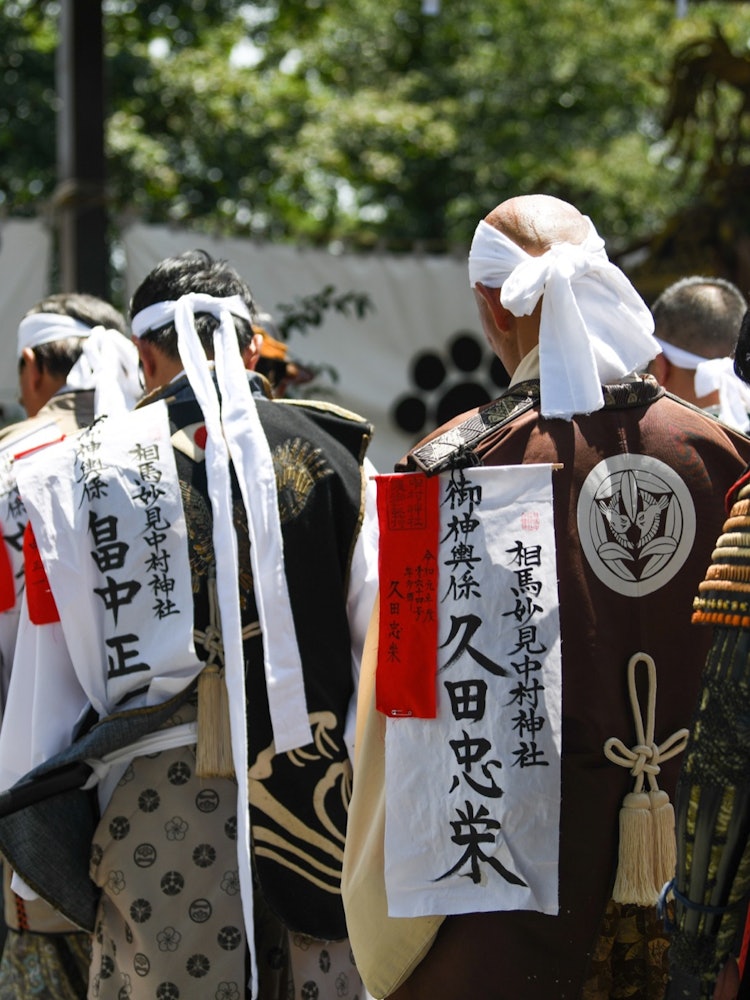 [相片1]相马野马井于7月在福岛县相马地区举行。有骑马战士的勇气和神圣仪式的安静。