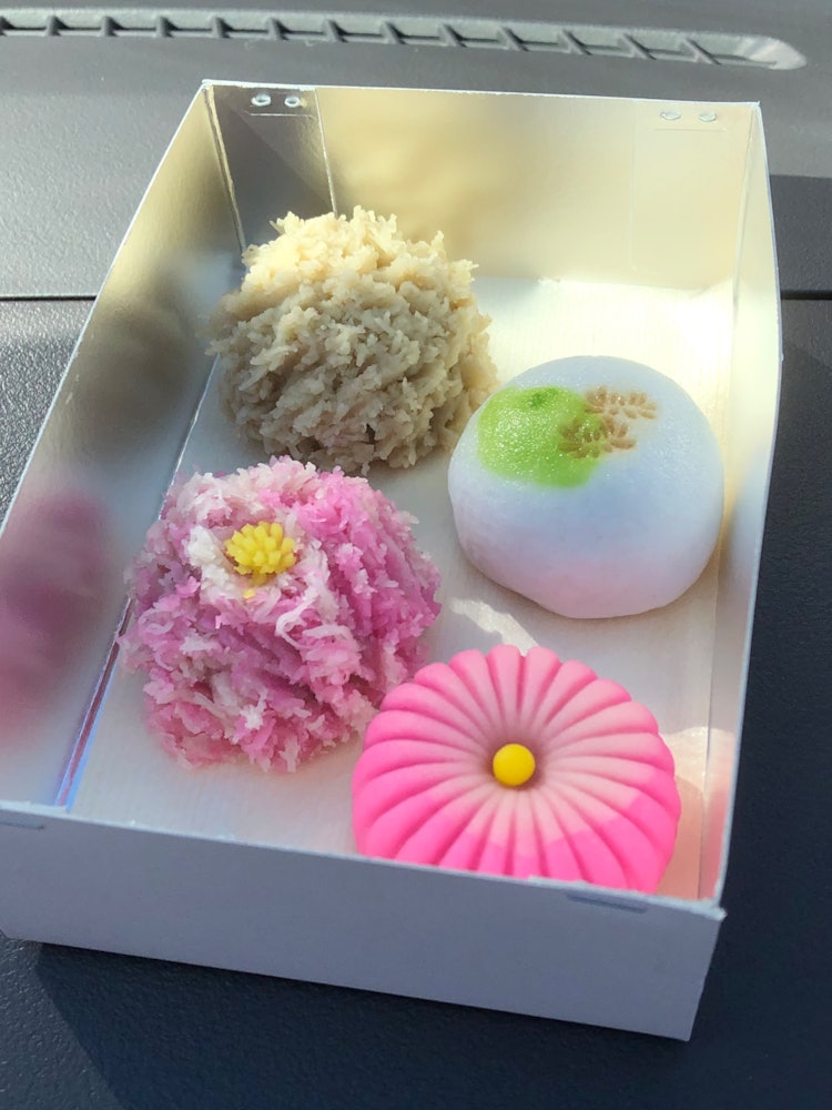 [画像1]京都府京都市にある完全予約制の和菓子店「嘯月」にて、おまかせで生菓子を4個購入。